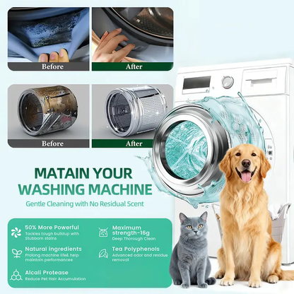🔥LAST DAY 50% OFF | Cleangearco Washing Machine Cleaning Tablets 12 Pack