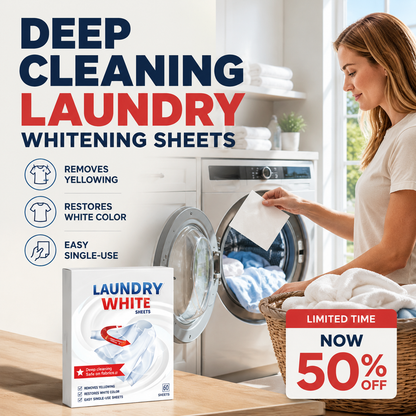 🧺 Powerful Stain Remover Brightening Fabric Laundry Cleaning Sheets