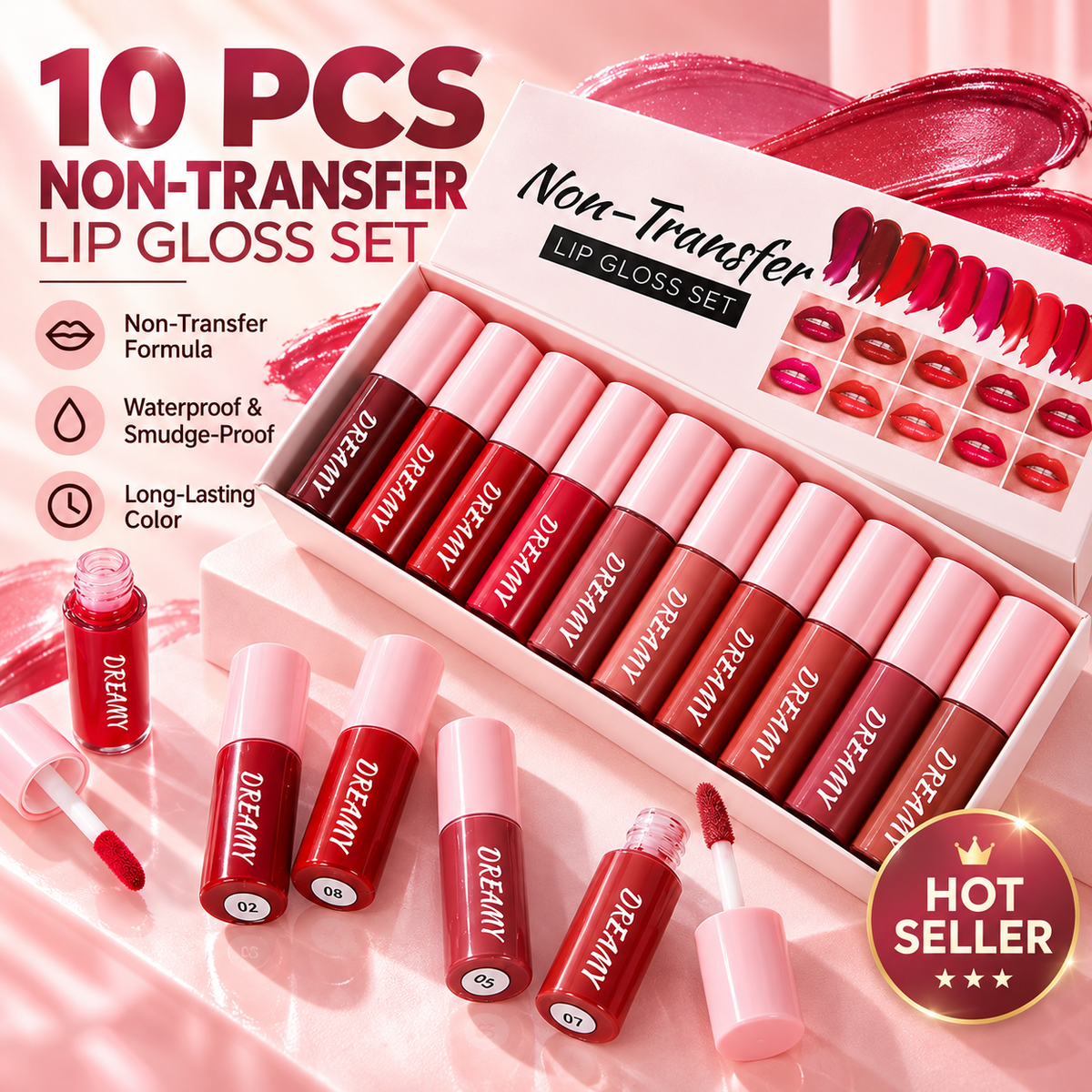 💋 The Dreamy 10-Shade Lip Wardrobe | Non-Transfer Gloss Collection  ✨