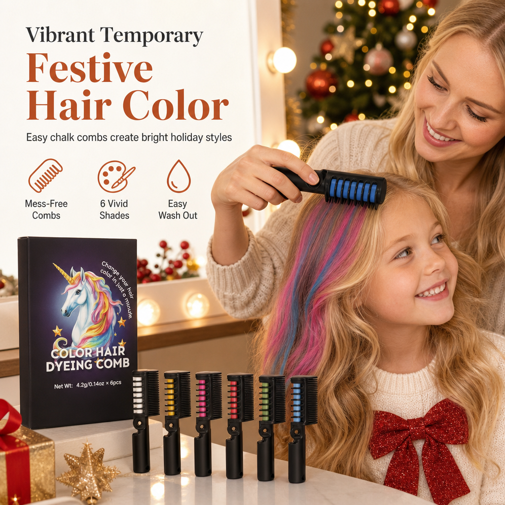 🎃👻 Halloween Sale 50% OFF! ⏰ 10-Pack Disposable Hair Dye Combs Set - Easy color change for your costume party!