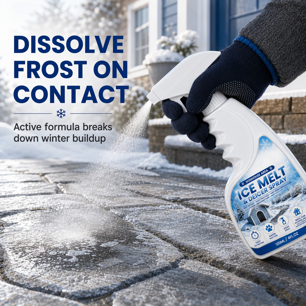 ❄️ Instantly Melt Ice & Snow: Outdoor De-Icing & Snow Melting Spray 🚀